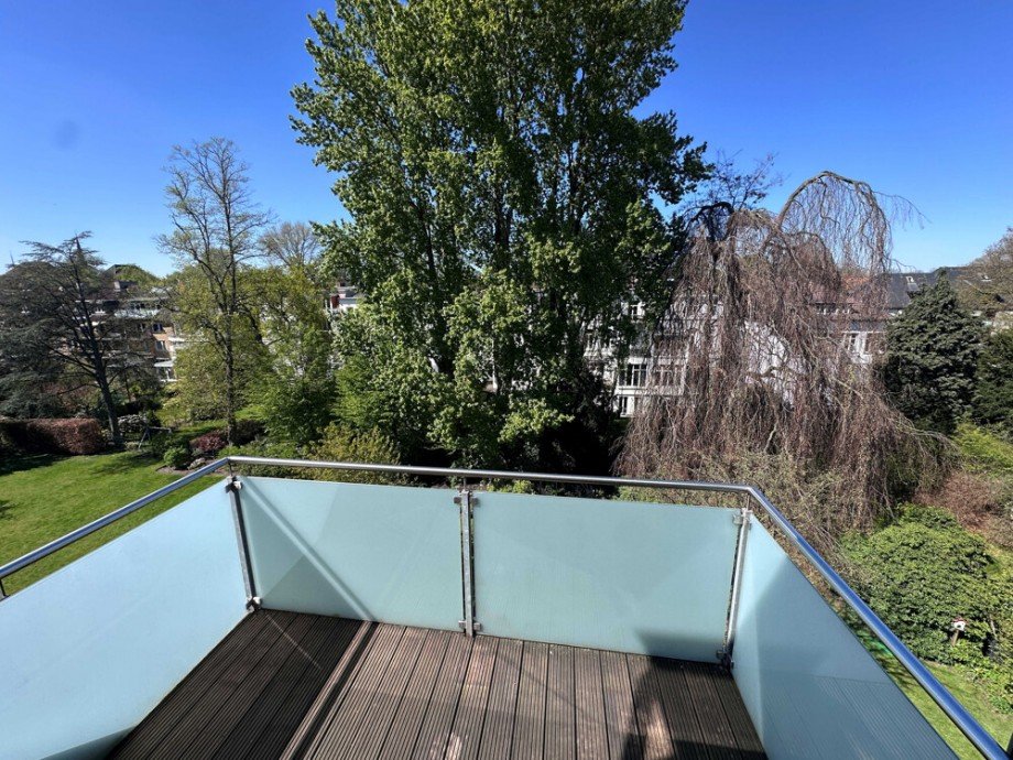 Balkon und Ausblick Maisonettewohnung Hamburg / Eilbek