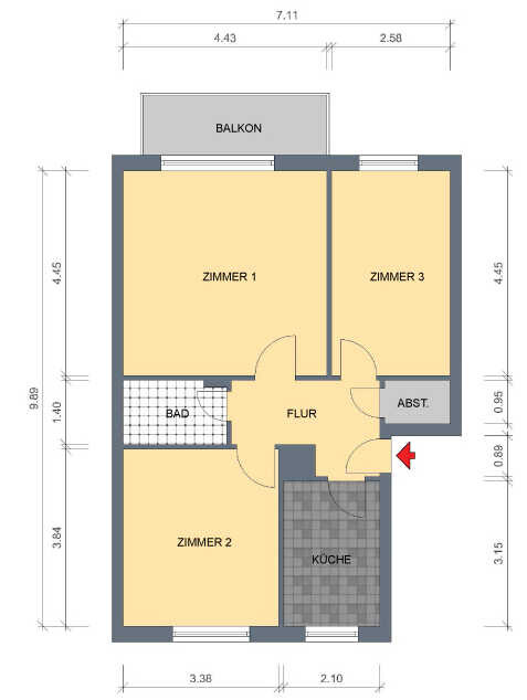 Grundriss Etagenwohnung Hamburg