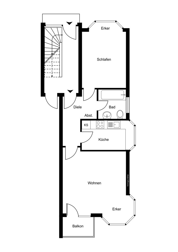 Grundriss WE 02 Erdgeschosswohnung Hamburg