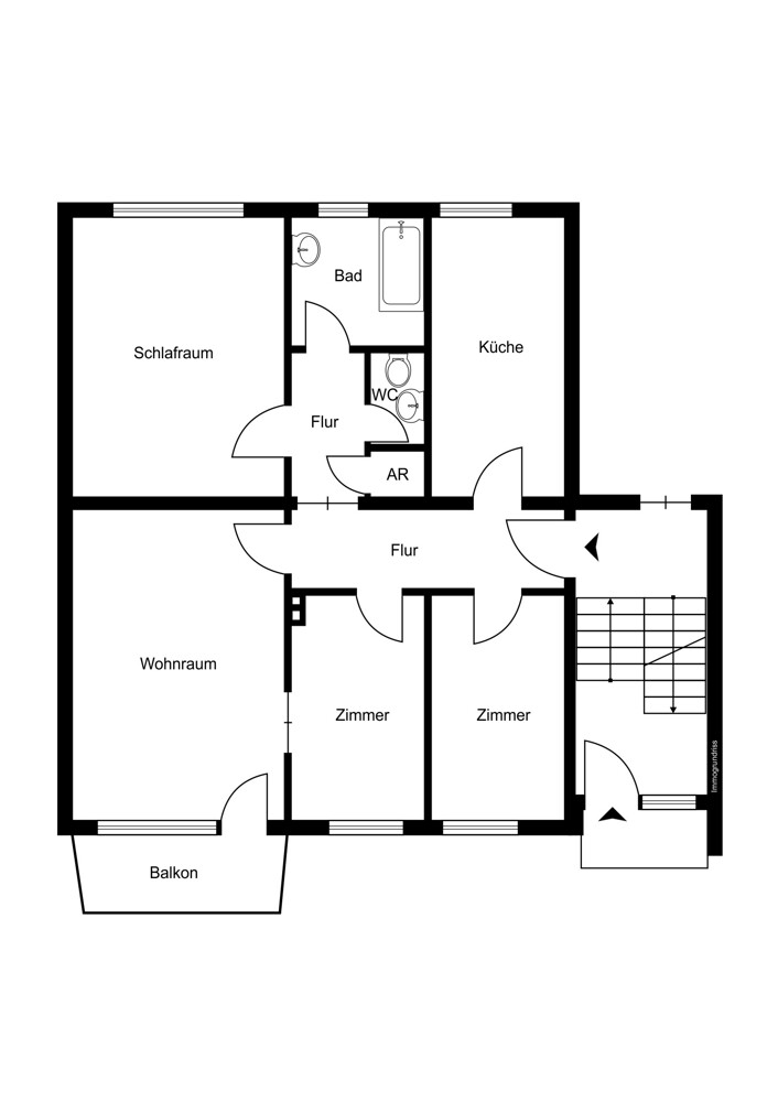 Grundriss_WE_26 Etagenwohnung Wedel