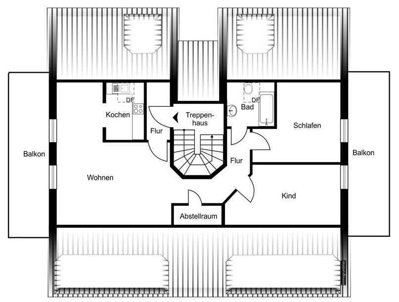 Grundriss Dachgeschosswohnung Schenefeld
