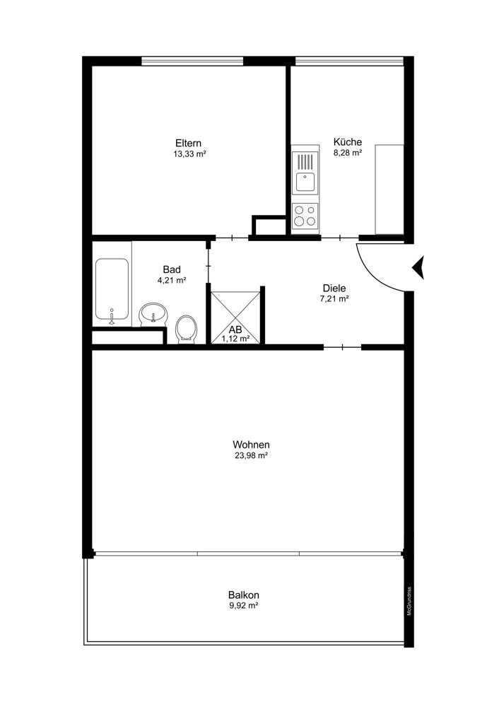 Grundriss Etagenwohnung Rellingen