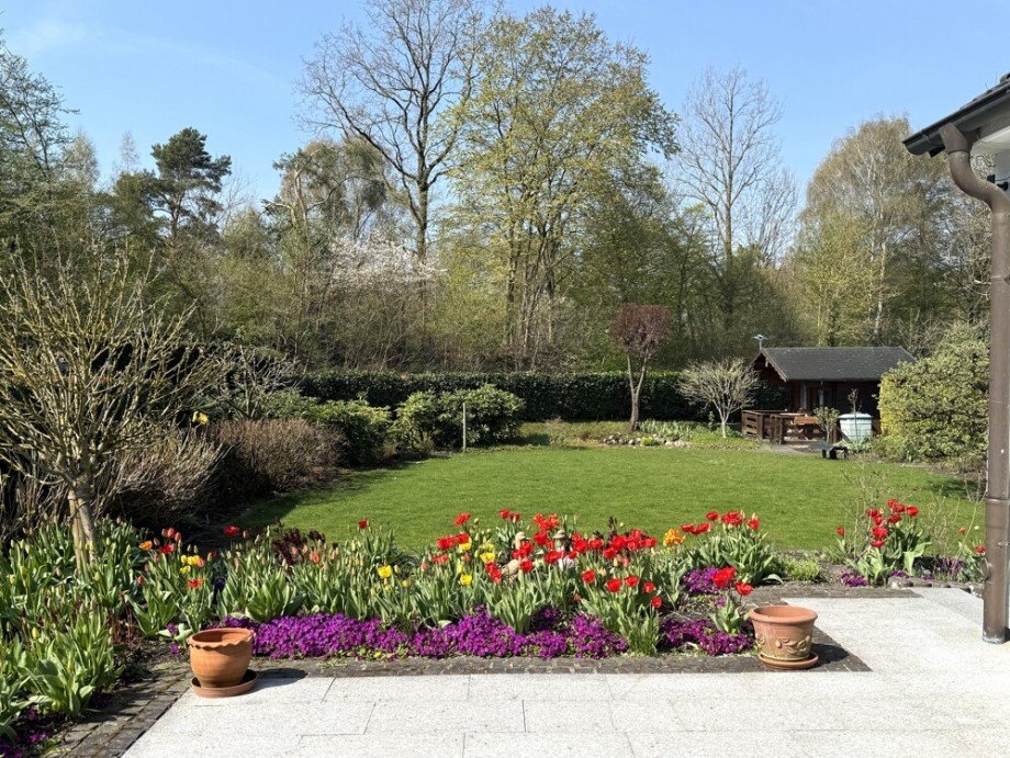 Blick in den Traum-Garten Einfamilienhaus Pinneberg / Waldenau-Datum
