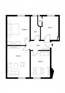 Wohnung_1 Klassische 3-Zimmer Wohnung
in bevorzugter Lage 
Ottensen