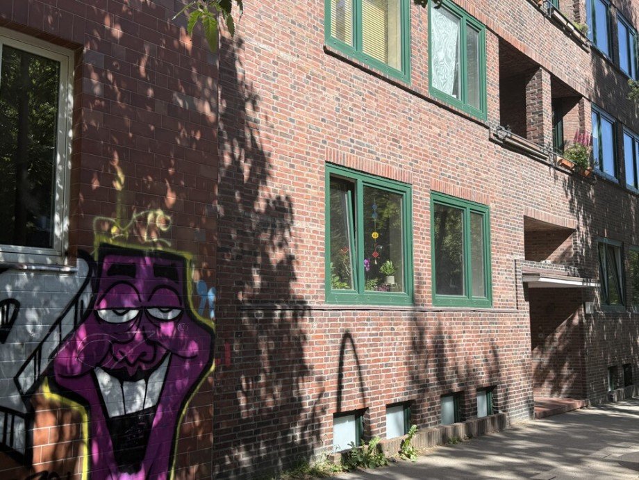 Blick von der Stra�e Etagenwohnung Hamburg