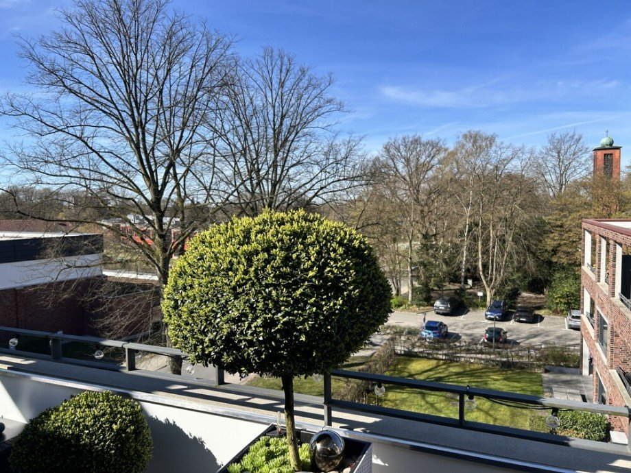 Blick vom Balkon Penthousewohnung Halstenbek