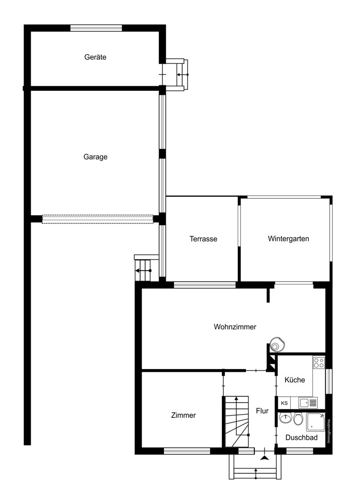 Grundriss_EG_Garage Einfamilienhaus Rellingen