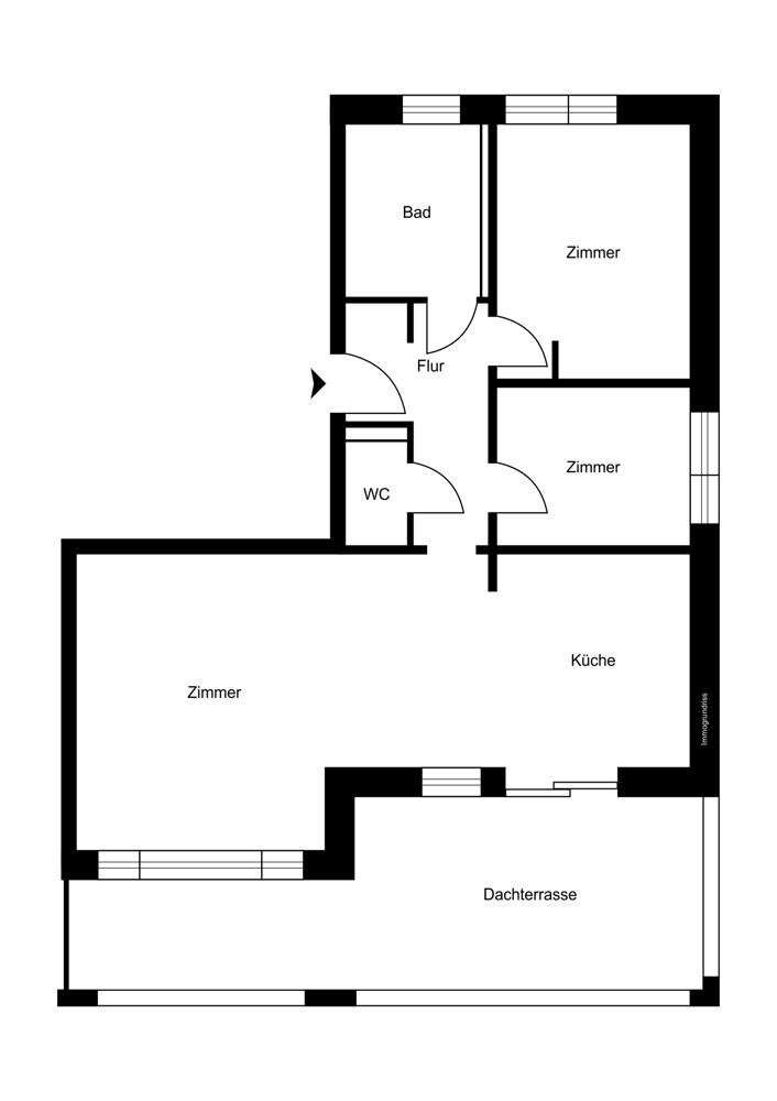 Grundriss Penthousewohnung Halstenbek