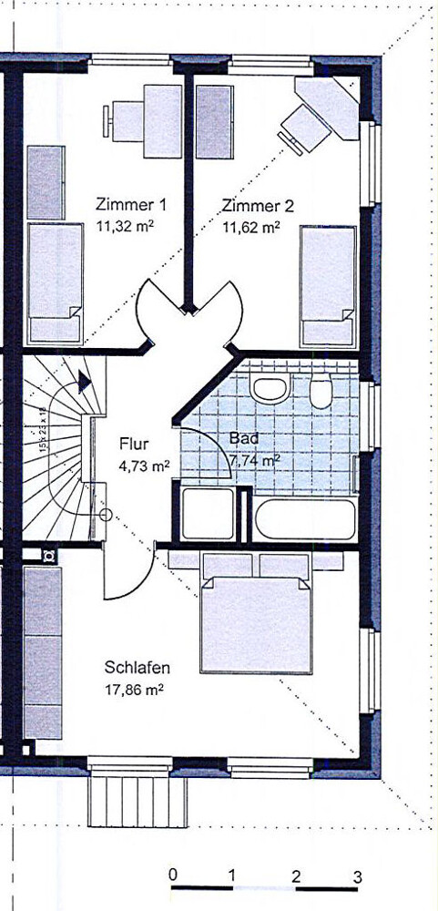Obergeschoss Doppelhaush�lfte Pinneberg / Thesdorf