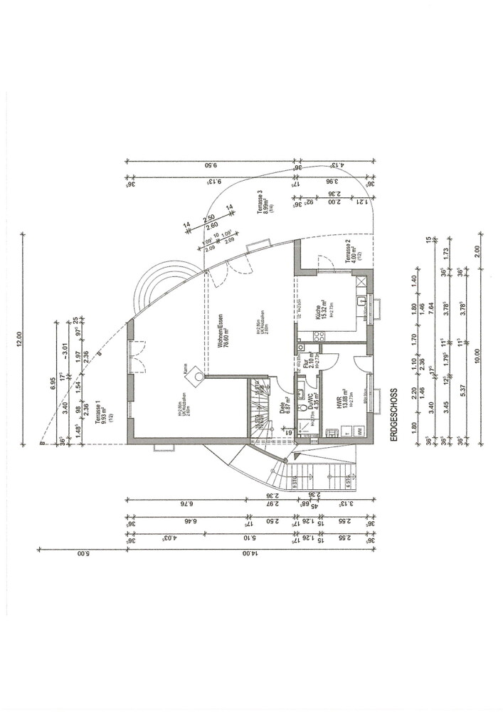 Grundriss EG Einfamilienhaus Norderstedt / Glash�tte