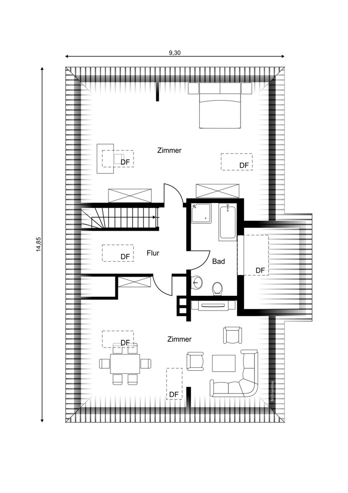 Dachgeschoss Einfamilienhaus Halstenbek