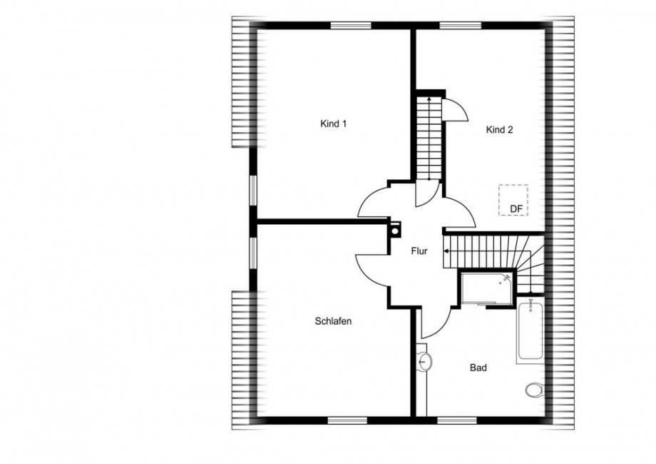 Grundriss Obergeschoss Einfamilienhaus Appen