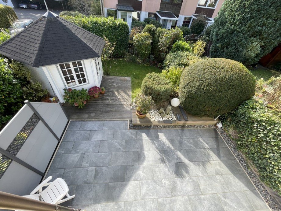 Blick in den Garten Reihenendhaus Schenefeld