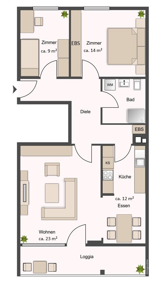  Etagenwohnung Halstenbek