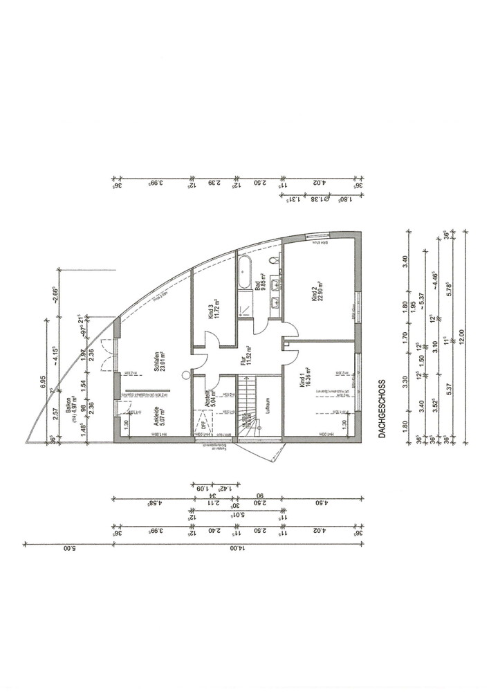 Grundriss DG Einfamilienhaus Norderstedt / Glash�tte