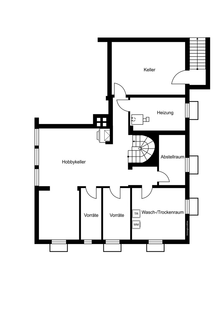 Grundriss_KG Einfamilienhaus Pinneberg / Waldenau-Datum