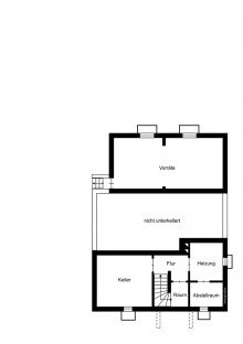 Grundriss_KG_ Attraktives 5-Zimmer-Einfamilienhaus
mit Garten, Keller und ger�umiger Garagenhalle im Ortskern