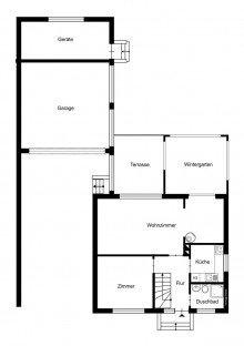 Grundriss_EG_Garage Attraktives 5-Zimmer-Einfamilienhaus
mit Garten, Keller und ger�umiger Garagenhalle im Ortskern