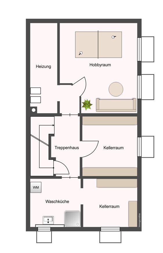 Kellergeschoss Doppelhaush�lfte Halstenbek