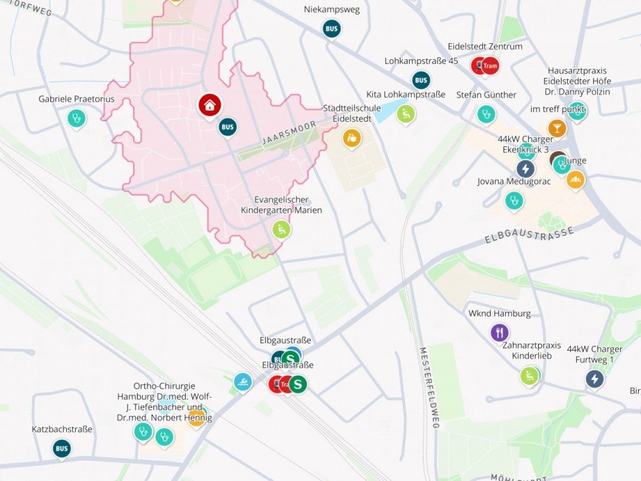 Lageplan Reihenmittelhaus Hamburg Eidelstedt