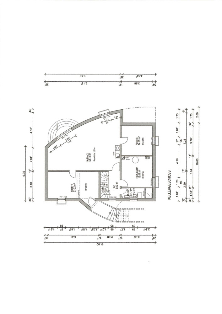 Grundriss UG Einfamilienhaus Norderstedt / Glash�tte