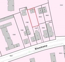 Flurkarte Grundst�ck Baugrundst�ck in Alt-Osdorf
f�r 2,5 - geschossiges Haus im Bauhausstil