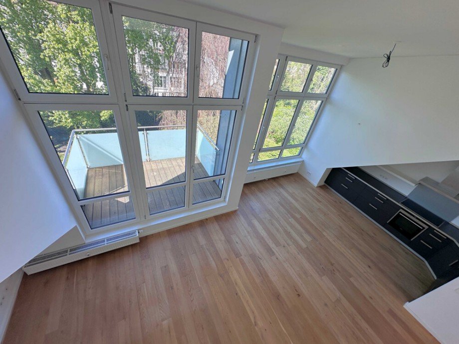 Blick von der Galerie Maisonettewohnung Hamburg / Eilbek