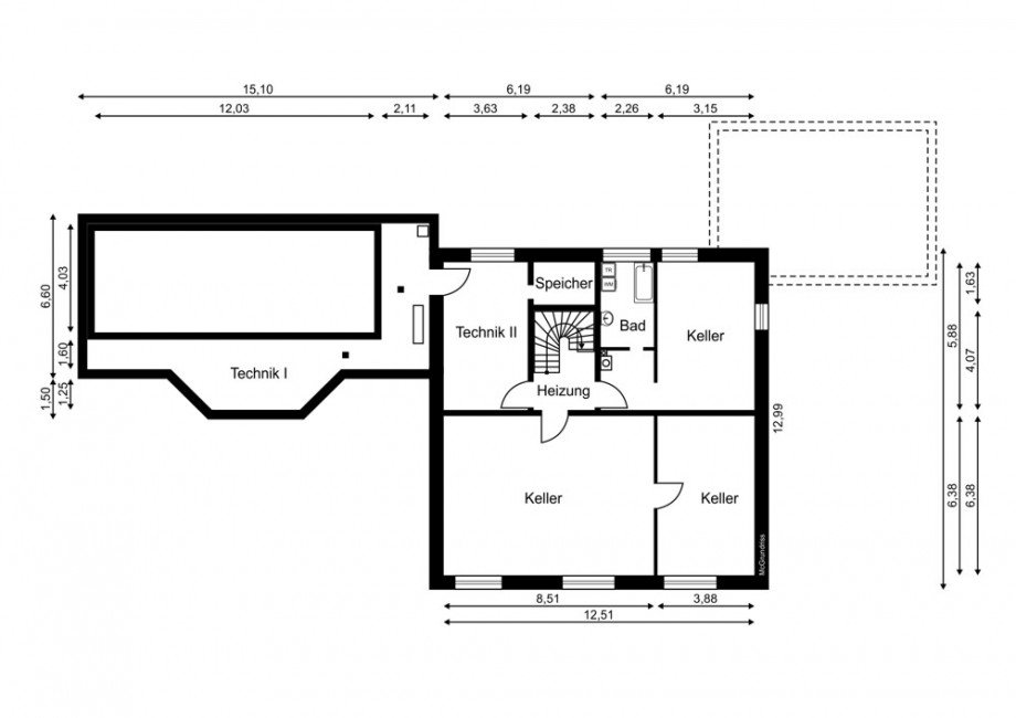 Grundriss KG Einfamilienhaus Halstenbek