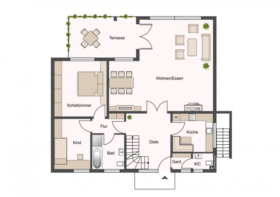 Erdgeschoss Einfamilienhaus Halstenbek