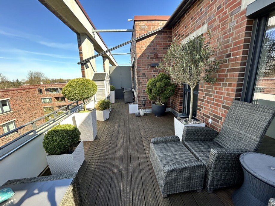 Blick gen Rathaus Penthousewohnung Halstenbek