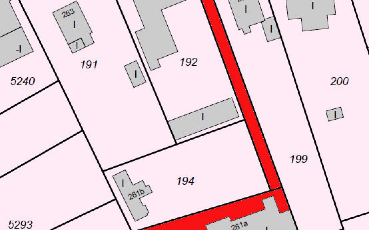 Flurkarte ohne Neubau Nachbar